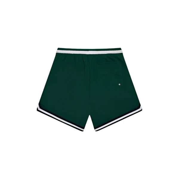 Rhude Logo Basketball Swim Shorts - Forest Green/White