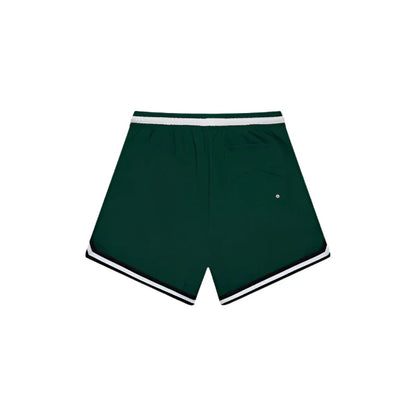 Rhude Logo Basketball Swim Shorts - Forest Green/White