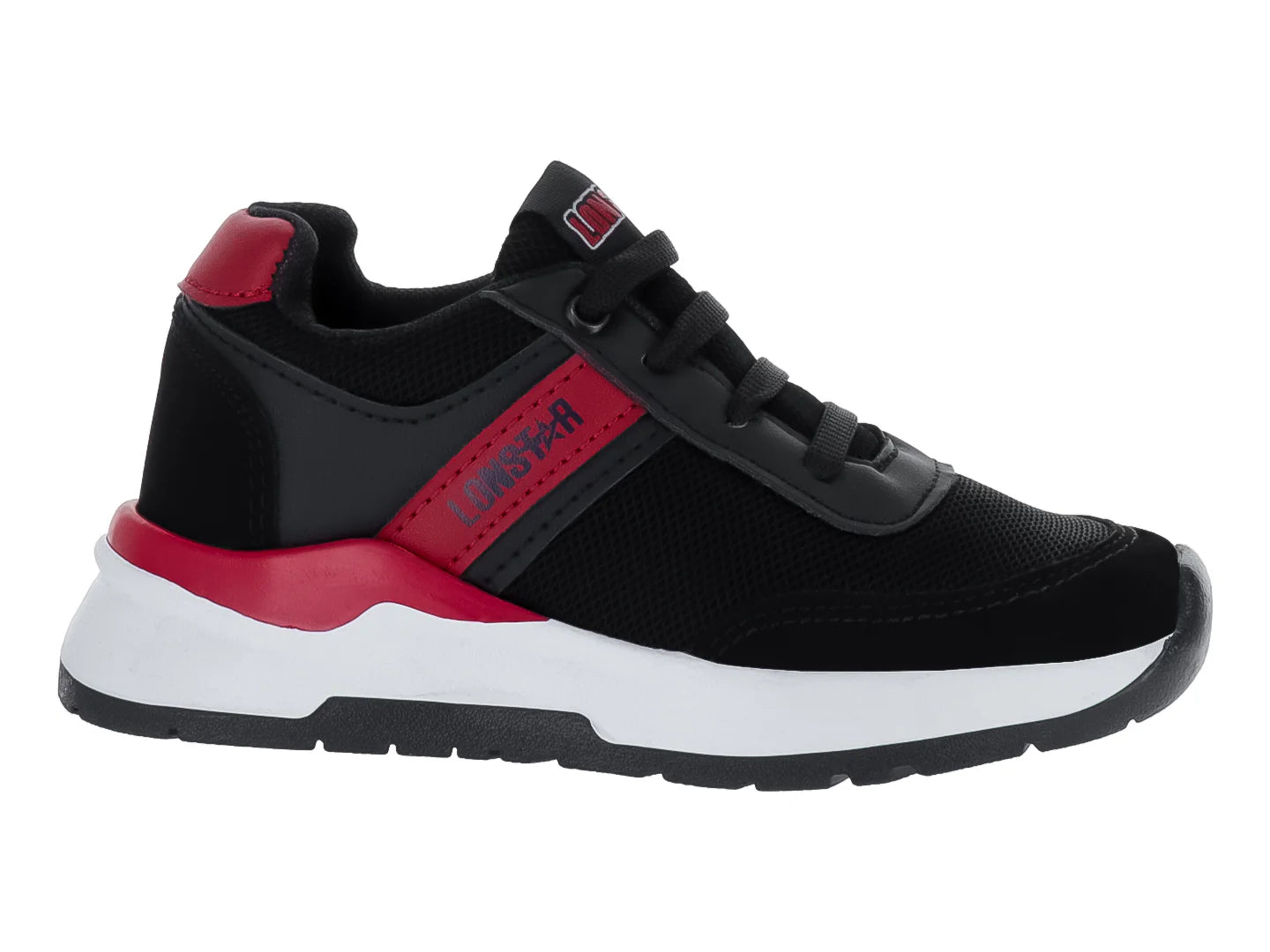 Tenis Lonstar Unlimited Negro Rojo para Niño