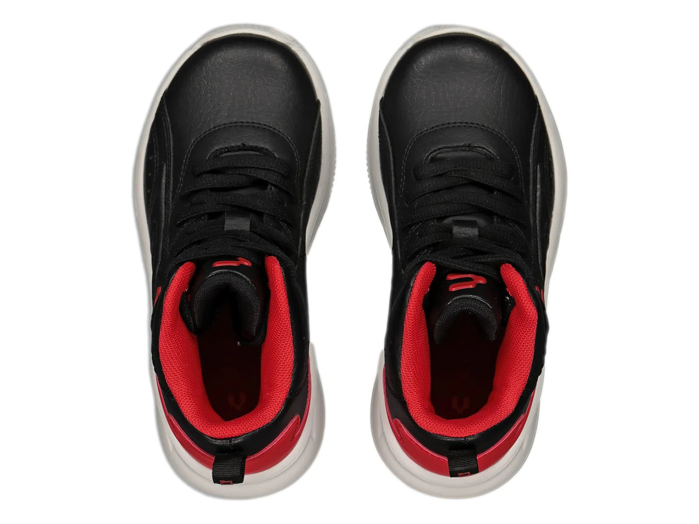 Tenis Charly de Baloncesto Negro y Rojo para Niño