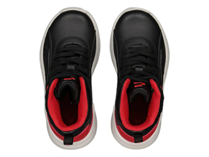Tenis Charly de Baloncesto Negro y Rojo para Niño