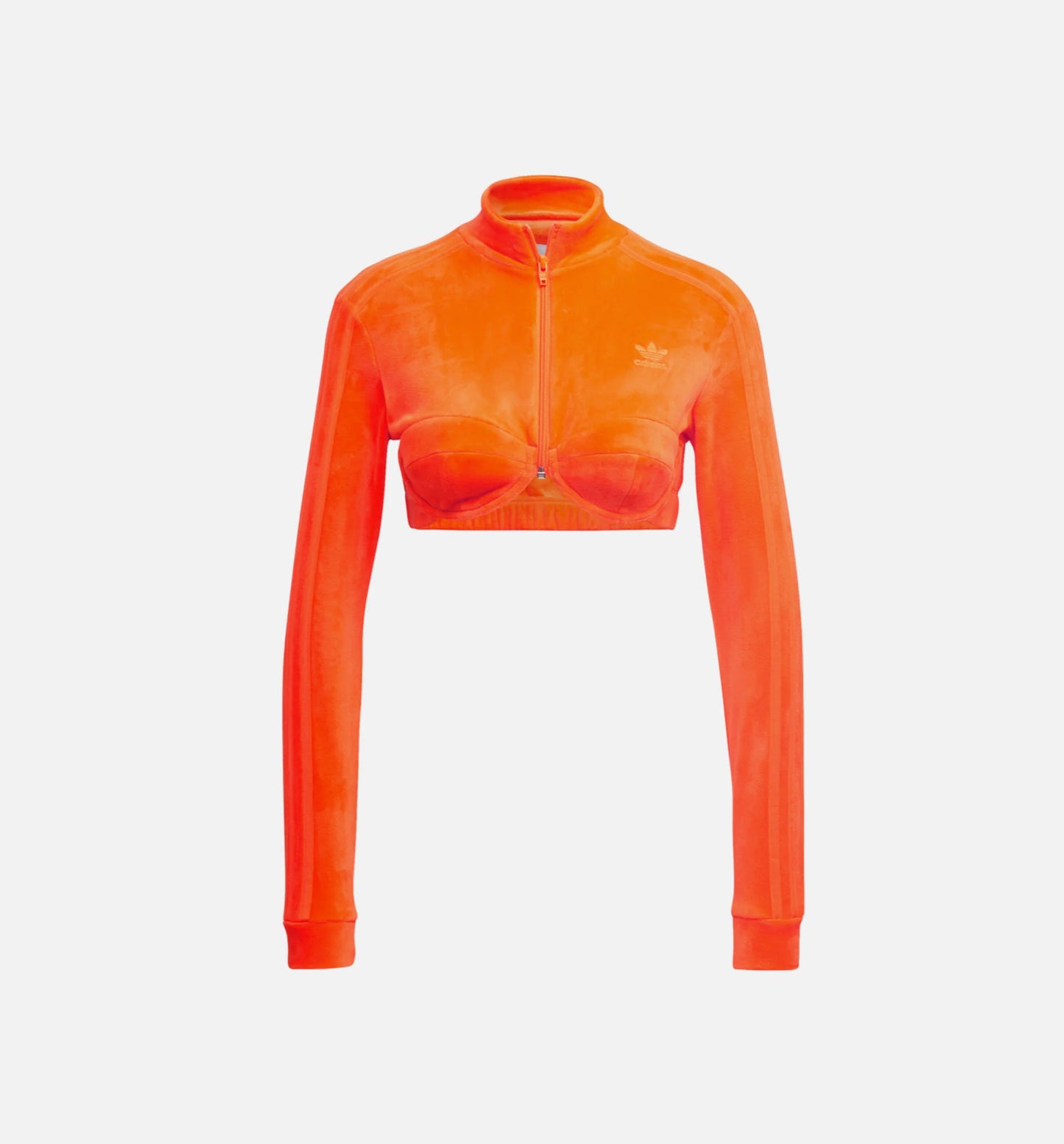 Jeremy Scott Velour Bra Track Top Womens Top Orange