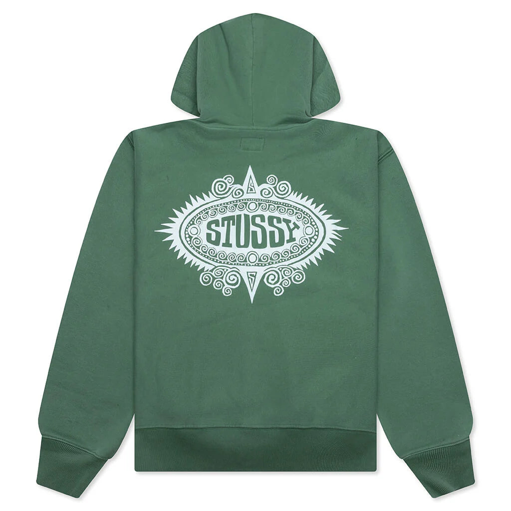 Mantra Zip Hoodie Green