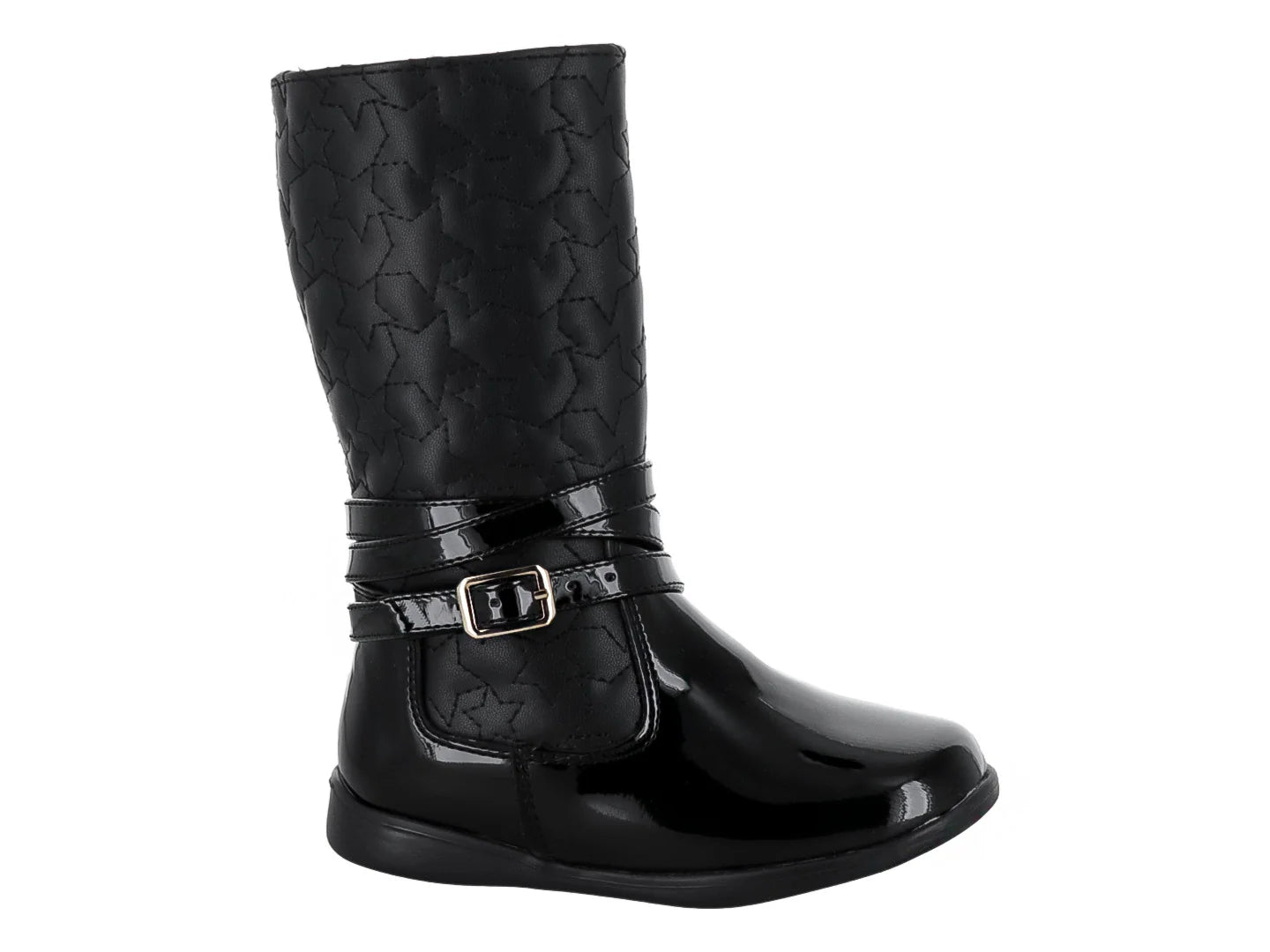 Botas Tropicana de Charol Negro para Niña