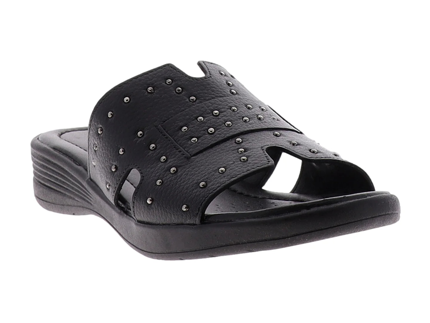 Sandalias Relax de Piel Negro para Mujer