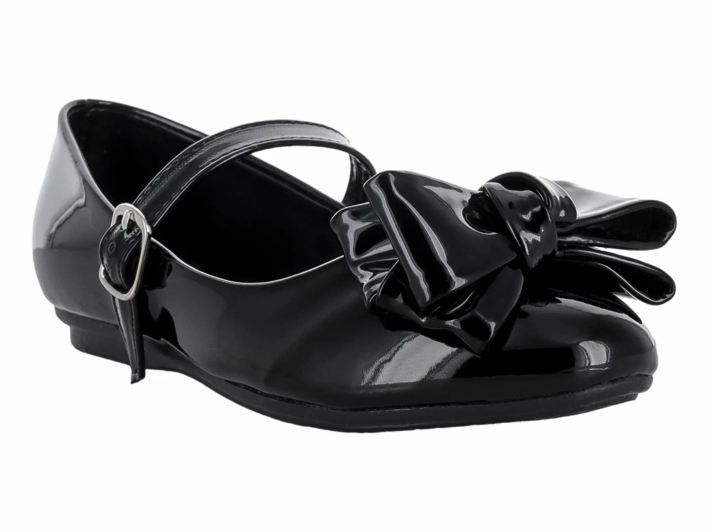 Zapatos Planos Genesis Charol Negro para Niña