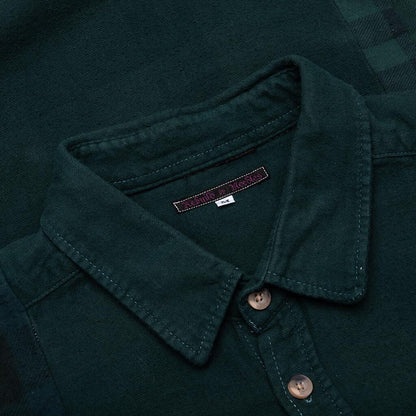 Flannel Shirt 7 Cuts Shirt Over Dye Green