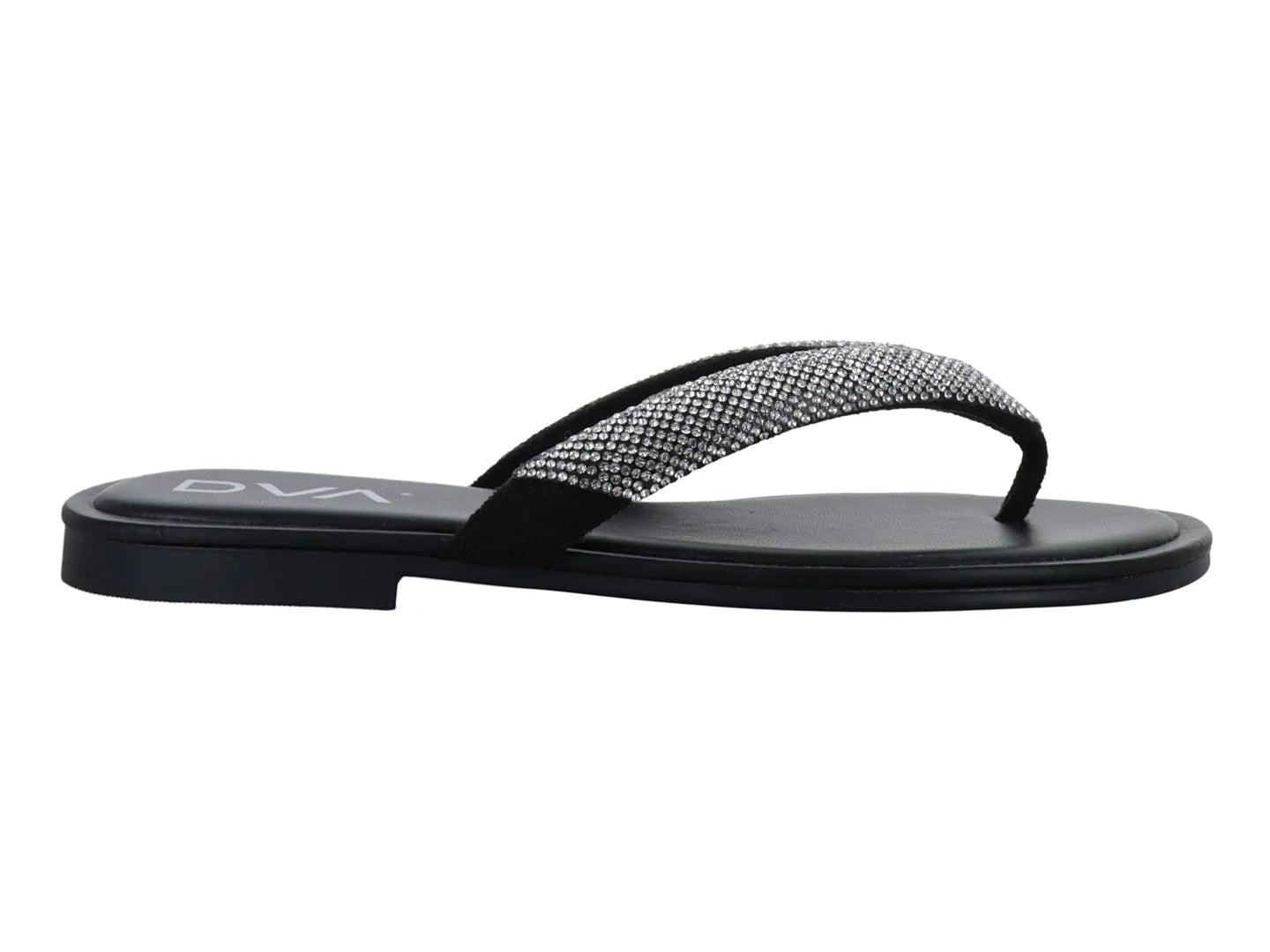 Sandalias Donova Negro con Piedras para Mujer