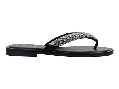 Sandalias Donova Negro con Piedras para Mujer