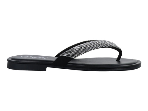 Sandalias Donova Negro con Piedras para Mujer