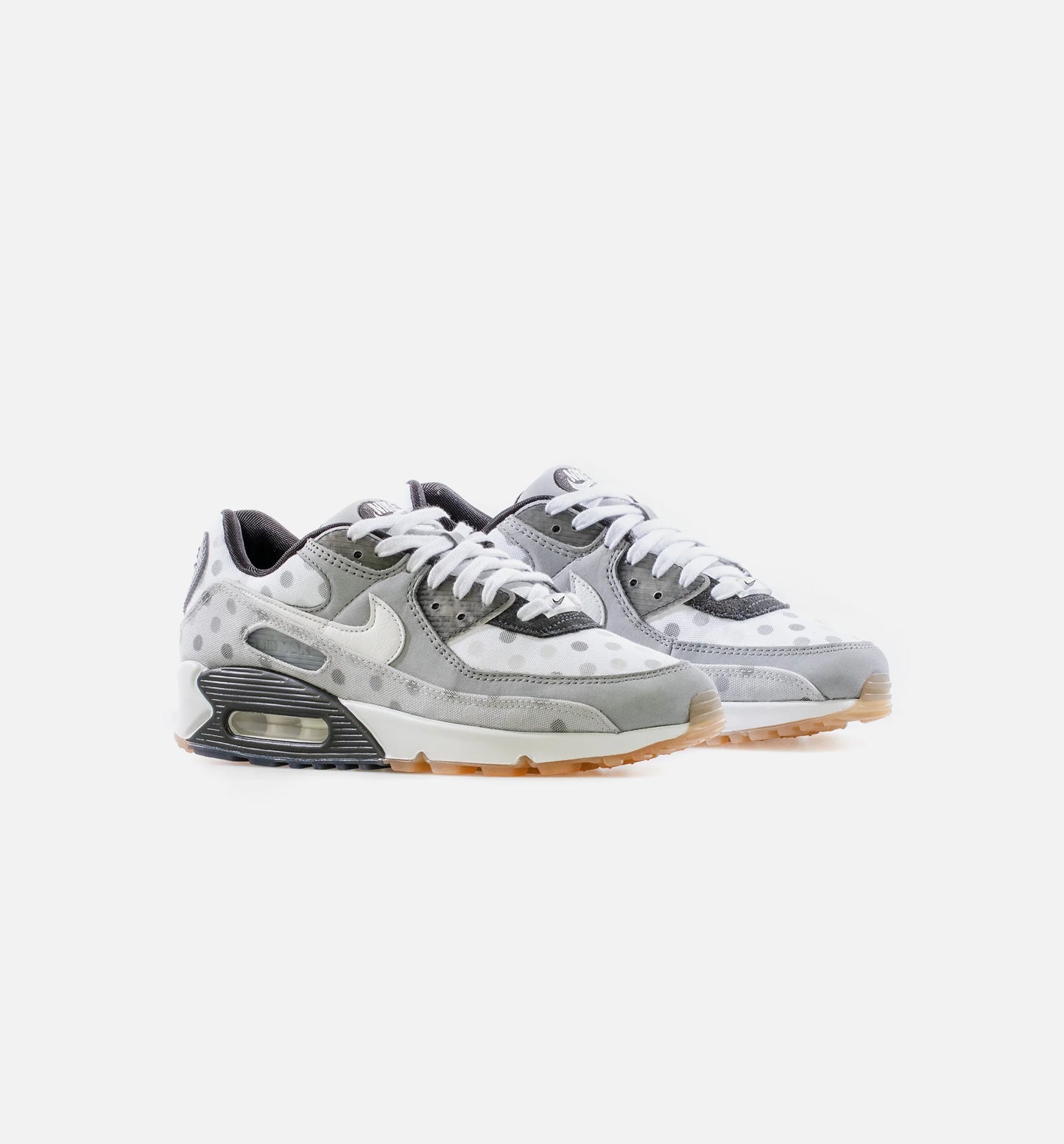 Air Max 90 White Polka Mens Lifestyle Shoe Gray White