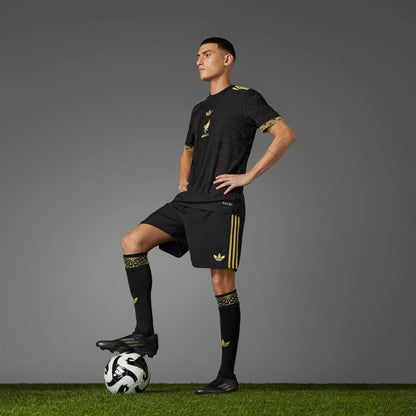 adidas Mens Mexico Gold Jersey 25 Black