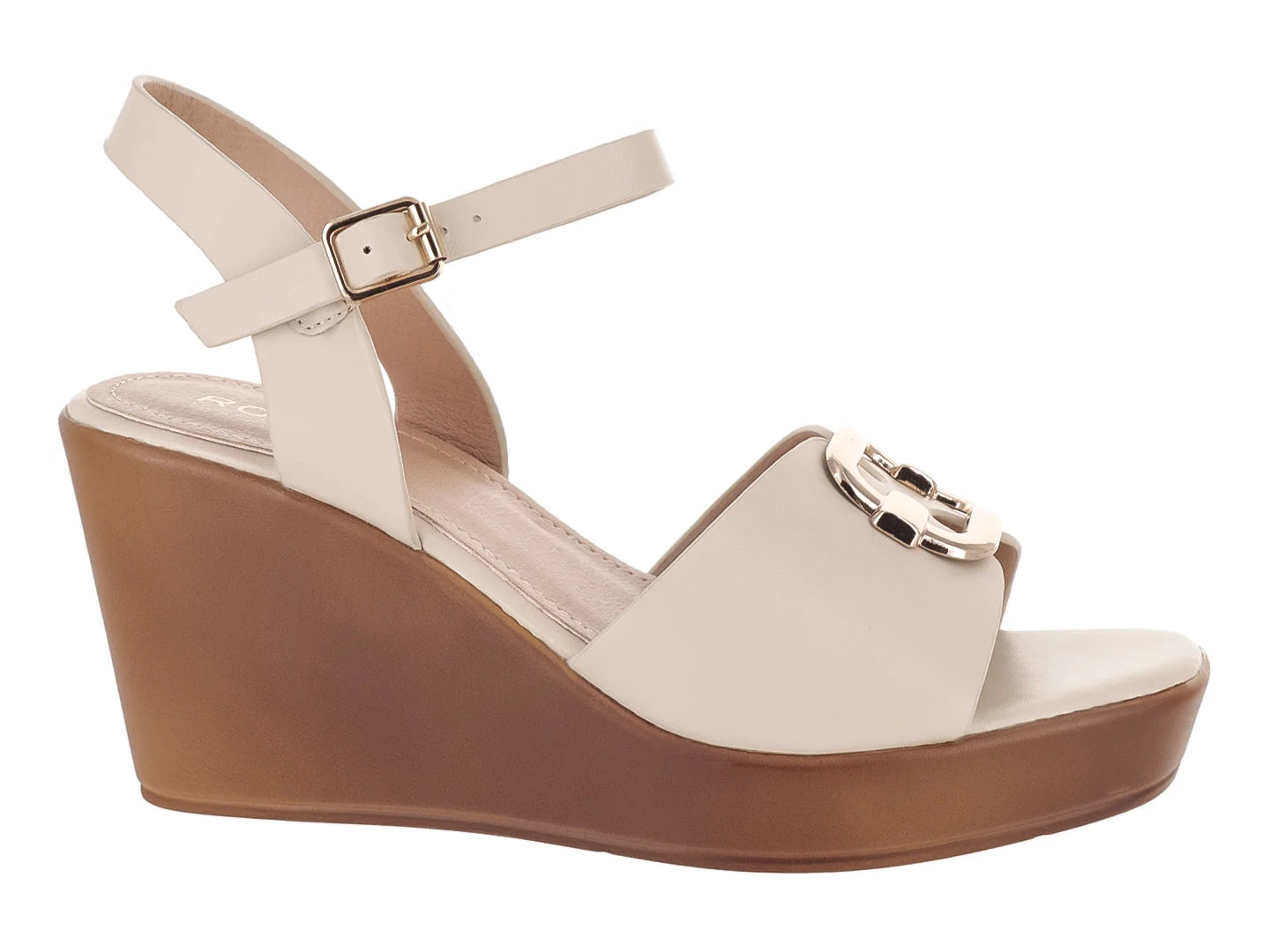 Sandalias ROZE Cuña Beige para Mujer
