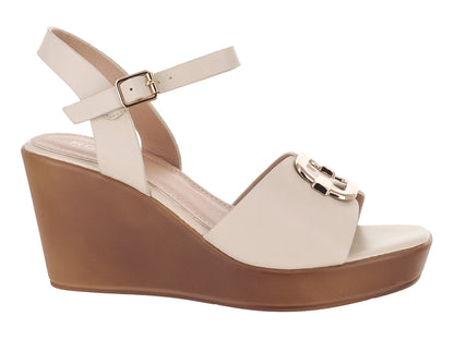 Sandalias ROZE Cuña Beige para Mujer