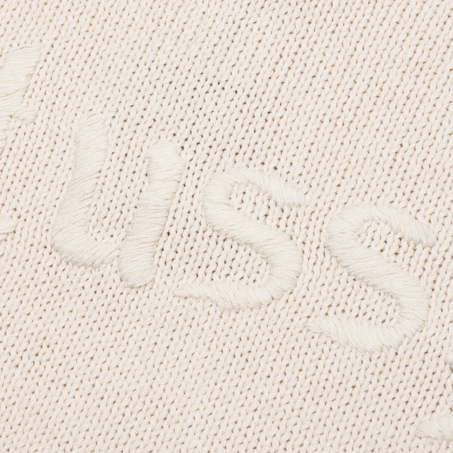 Roll V Neck Logo Sweater Natural