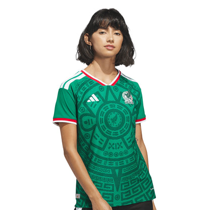 adidas Mexico Home Authentic Womens Soccer Jersey Green