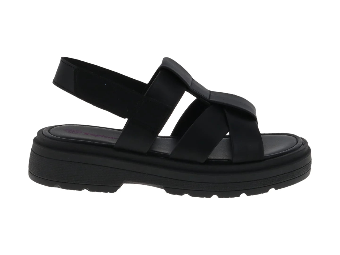 Sandalias Tropicana Negras de Plataforma para Niña