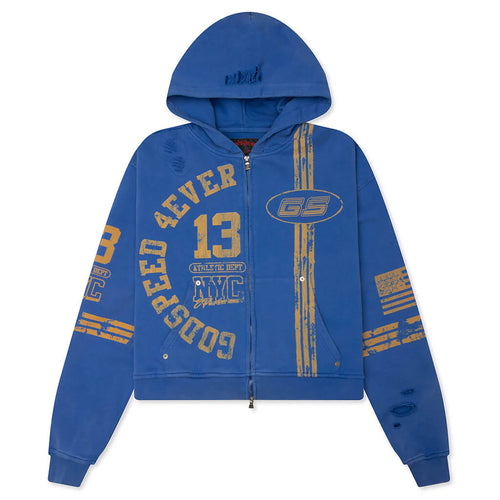 Roadster Zip Hoodie Blue Yellow