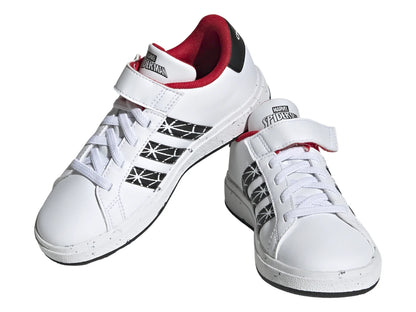 Tenis Adidas Grand Court Spider Man Blanco para Niño