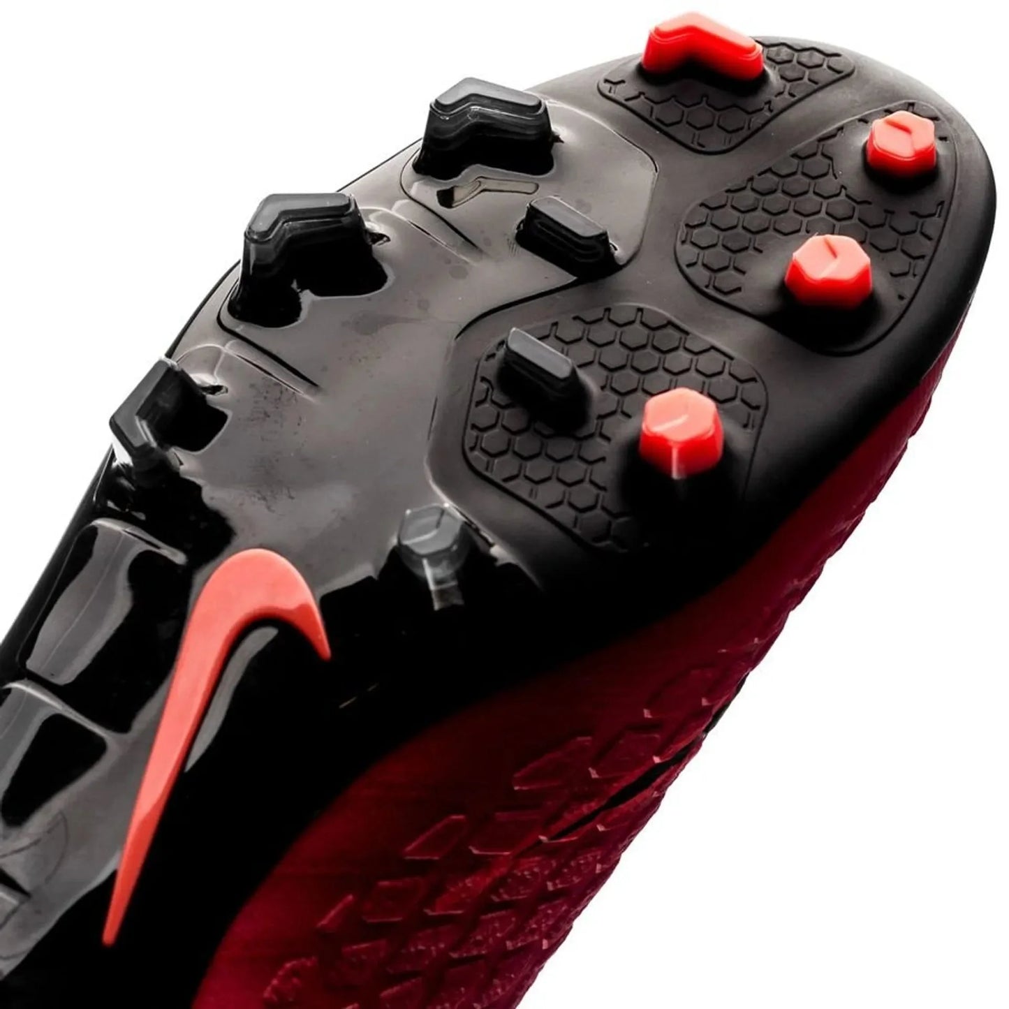 Nike Kids Jr Hypervenom Phantom III Dynamic Fit FG Firm Ground Soccer Cleats Red Black Crimson