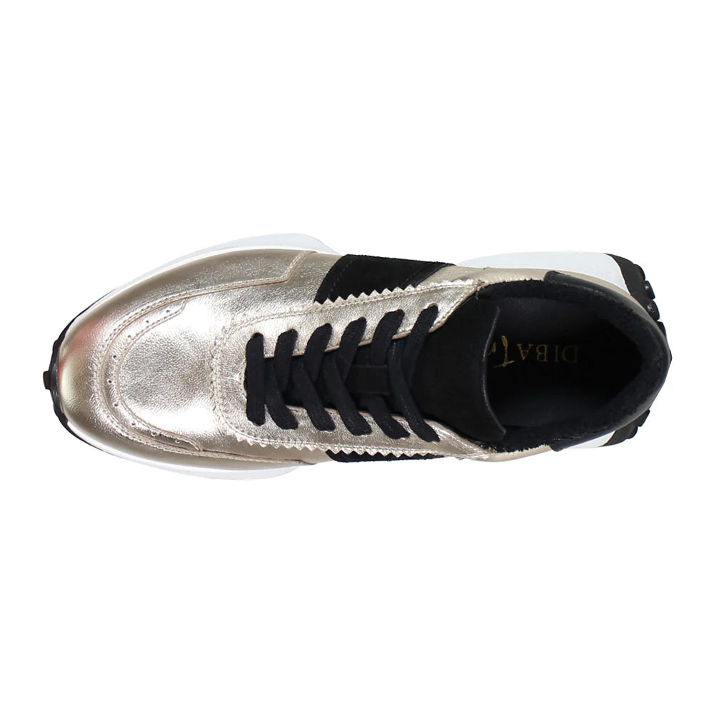 Know It All Metallic Lace Up Sneakers