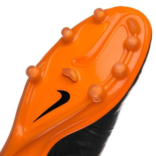 Nike Hypervenom Phinish Leather FG Firm Ground Soccer Cleats Black Total Orange