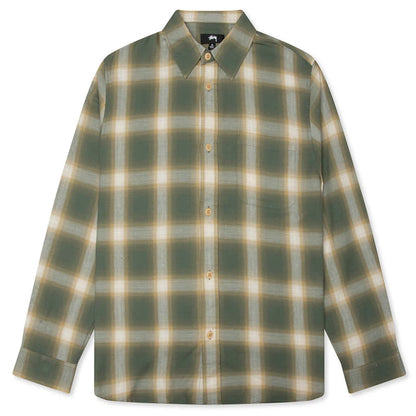 Beach Ombre Plaid Shirt Green