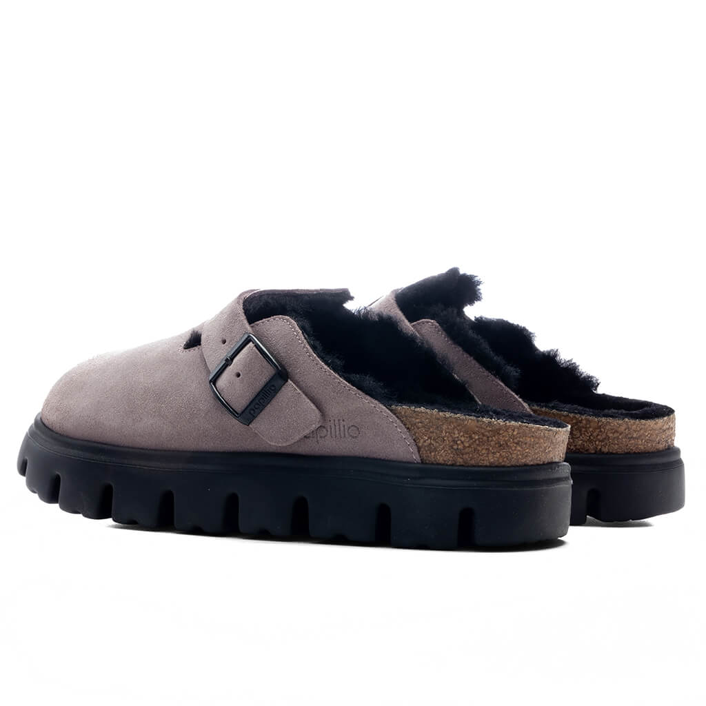 Womens Boston Chunky Shearling Faded Purple Black