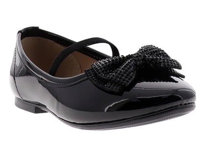 Zapatos Flats 4EVER Charol Negro para Niña