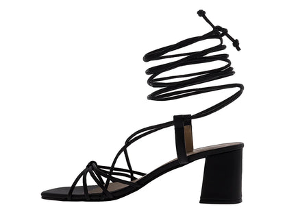 Sandalias Sary Tacón Negro Lace Up para Mujer