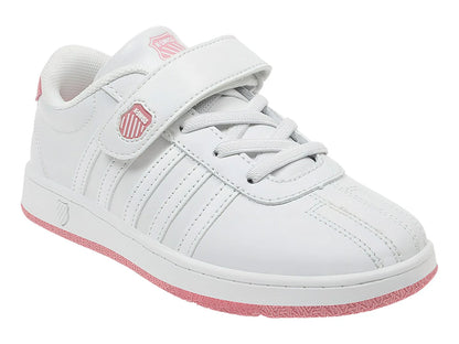 Tenis K Swiss West Court Blanco y Coral para Niña