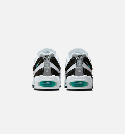 Air Max 95 OG Big Bubble Black Border Mens Lifestyle Shoe White Hyper Jade Black Metallic Silver