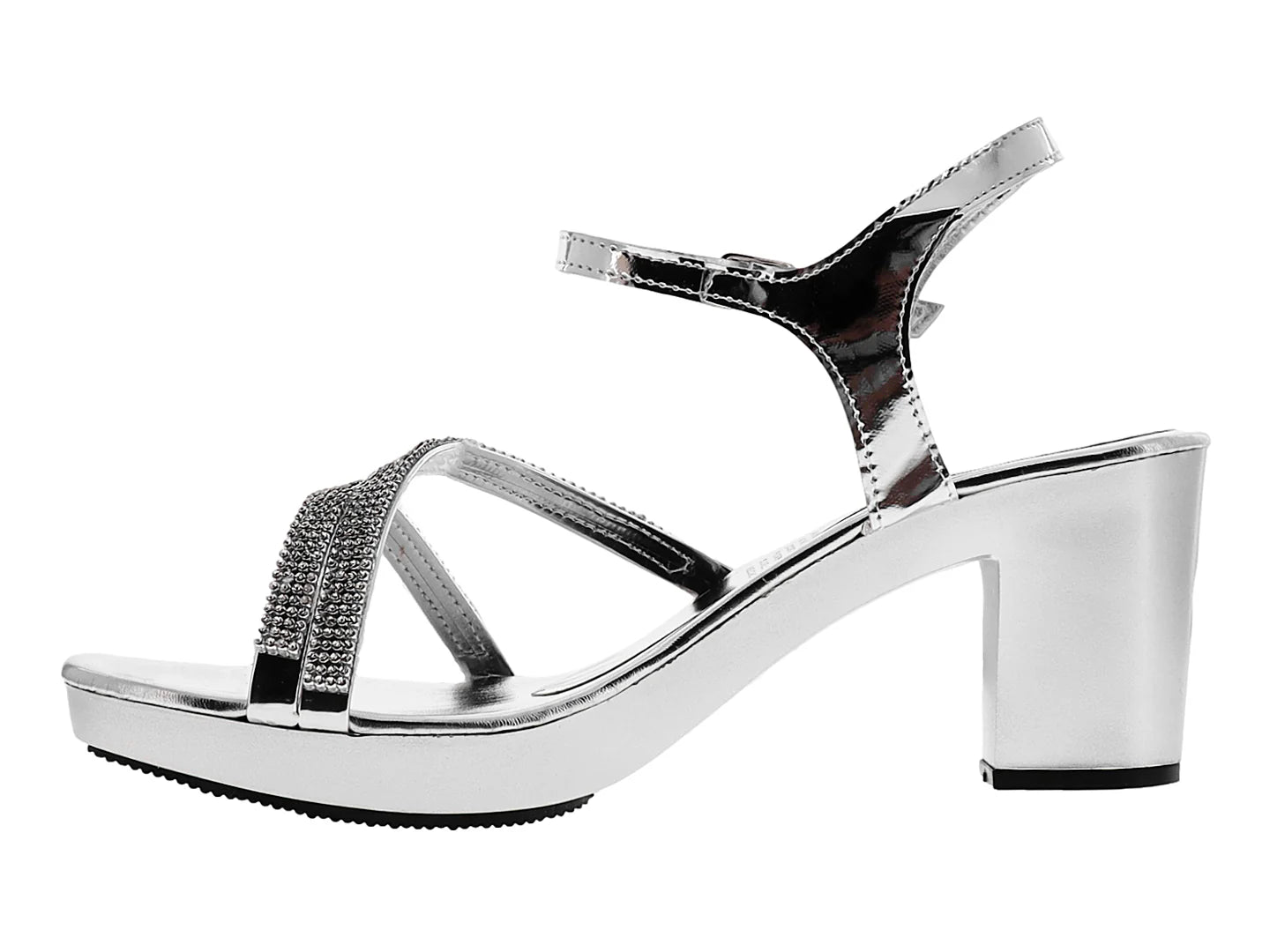Zapatillas Sary Plata Espejo para Mujer