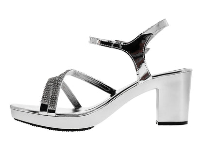 Zapatillas Sary Plata Espejo para Mujer