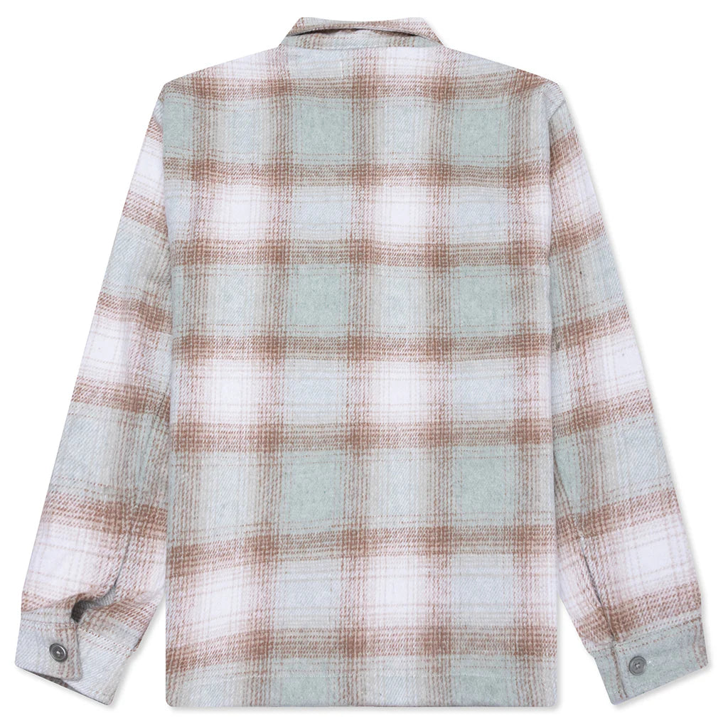 Wordmark Zip Shirt Sage