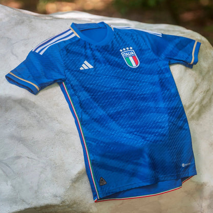 adidas Italy Authentic Home Jersey 23 adidas Blue