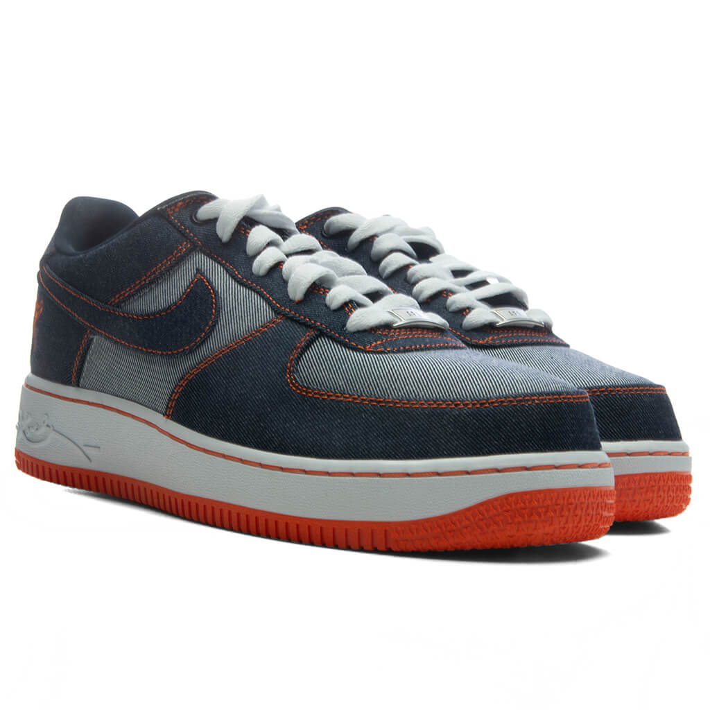 Nike x Kobe Bryant Air Force 1 Low Denim Obsidian Safety Orange White