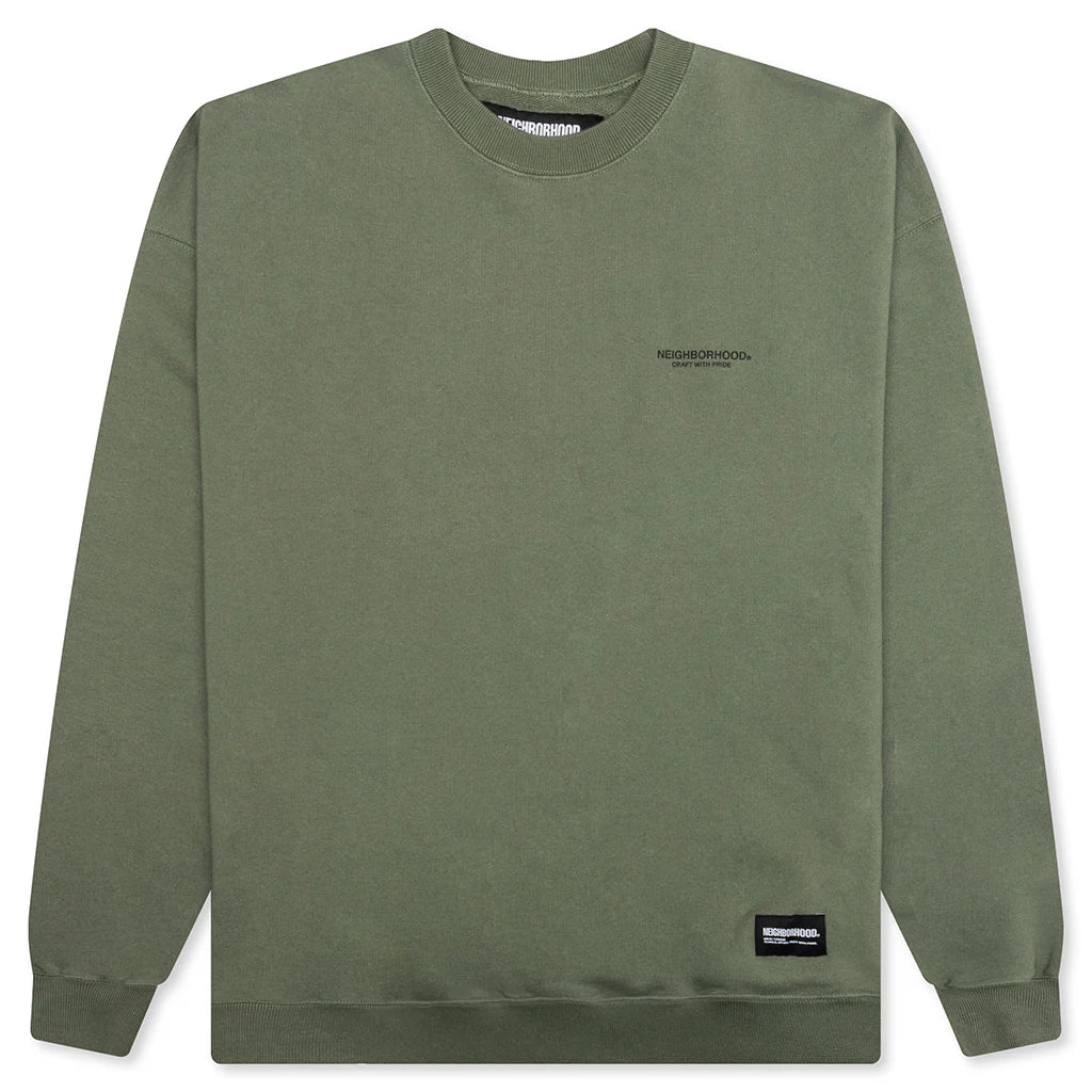 Classic Sweat Shirt L S Olive Drab