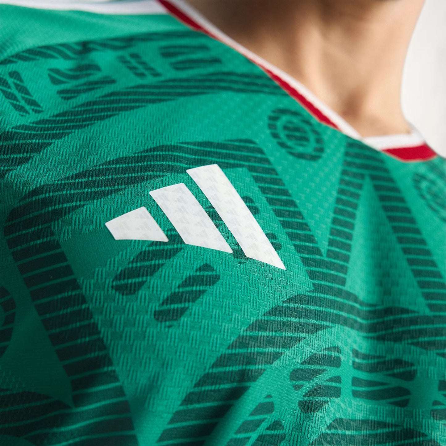 adidas Mexico Home Authentic Mens Soccer Jersey 26 Green