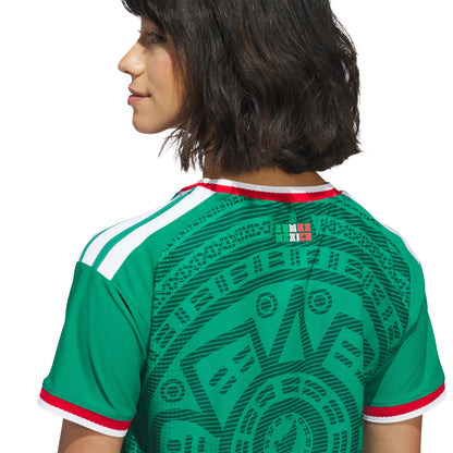adidas Mexico Home Authentic Womens Soccer Jersey Green
