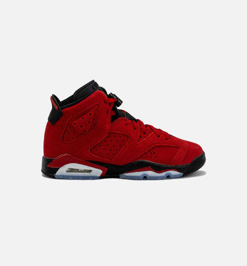Air Jordan 6 Retro Toro Bravo Grade School Lifestyle Shoe Red Black