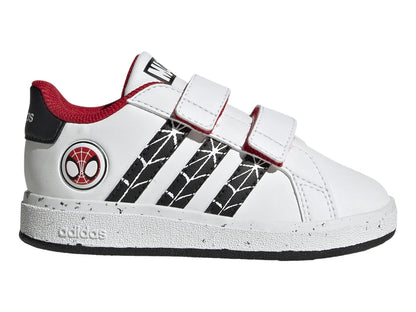 Tenis Adidas Grand Court Spider Man Blanco para Niño