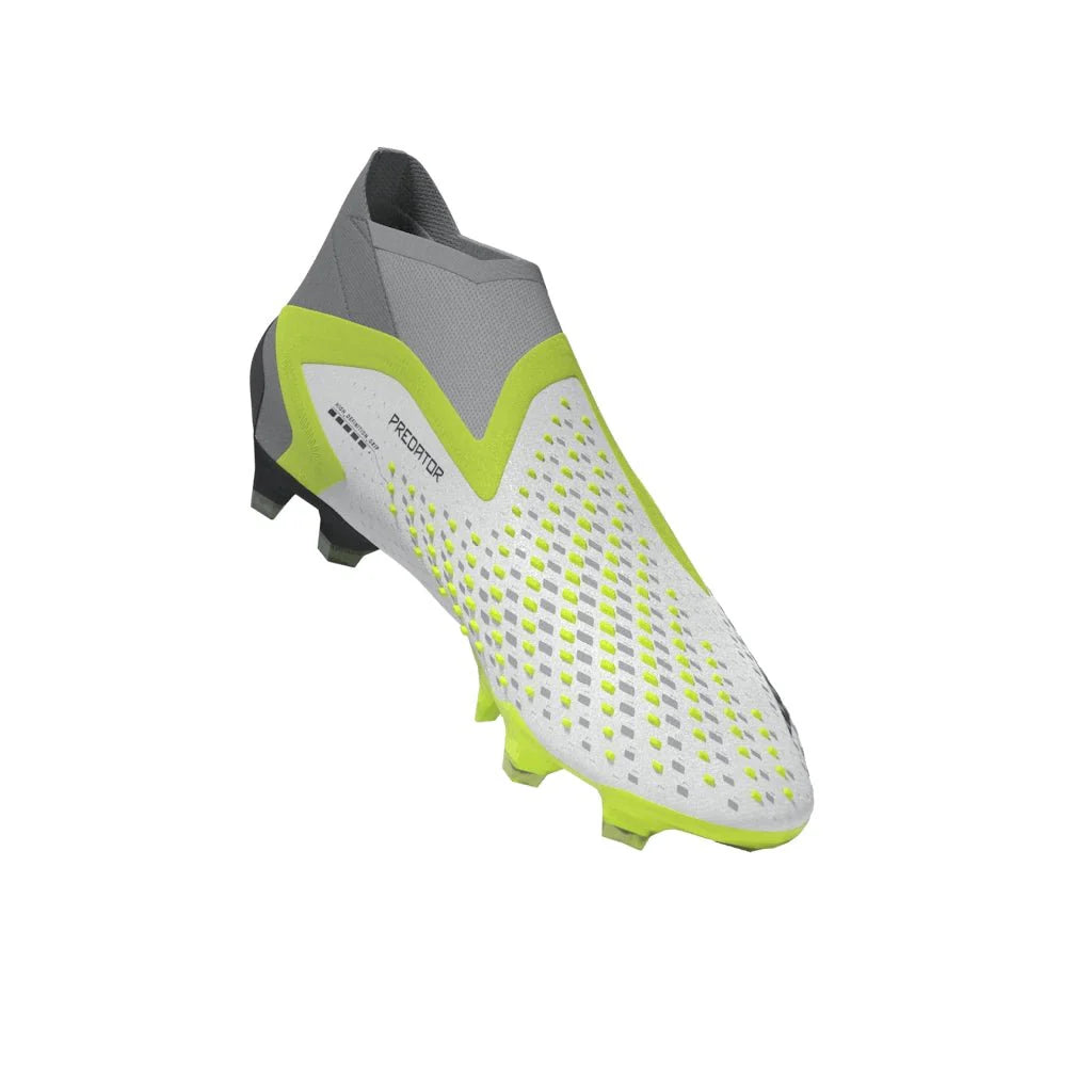 adidas Predator Accuracy FG Firm Ground Cleats White Black Lucid Lemon