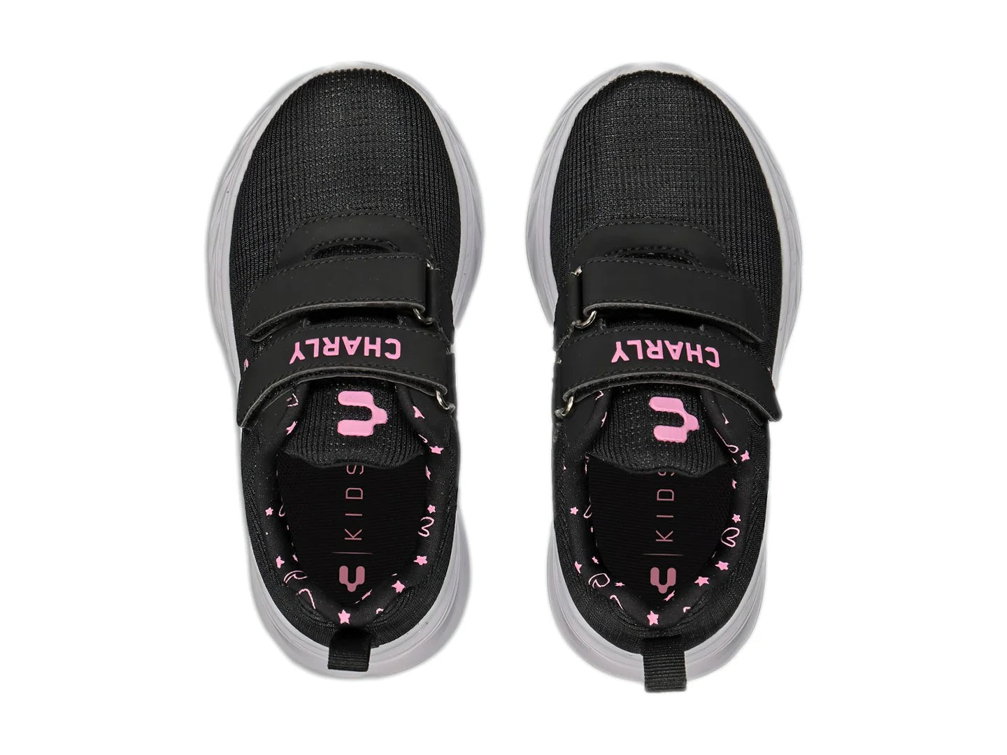 Tenis Charly Negro con Rosa para Niña