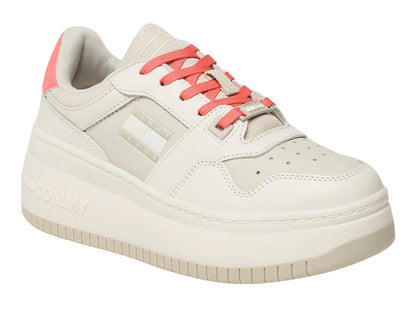Tenis Tommy Hilfiger Retro Basket Flatform Blanco para Mujer