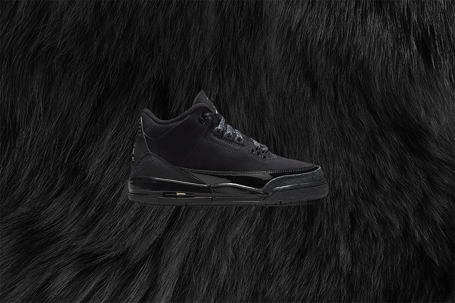 Air Jordan 3 Retro Black Cat GS Black Dark Charcoal White