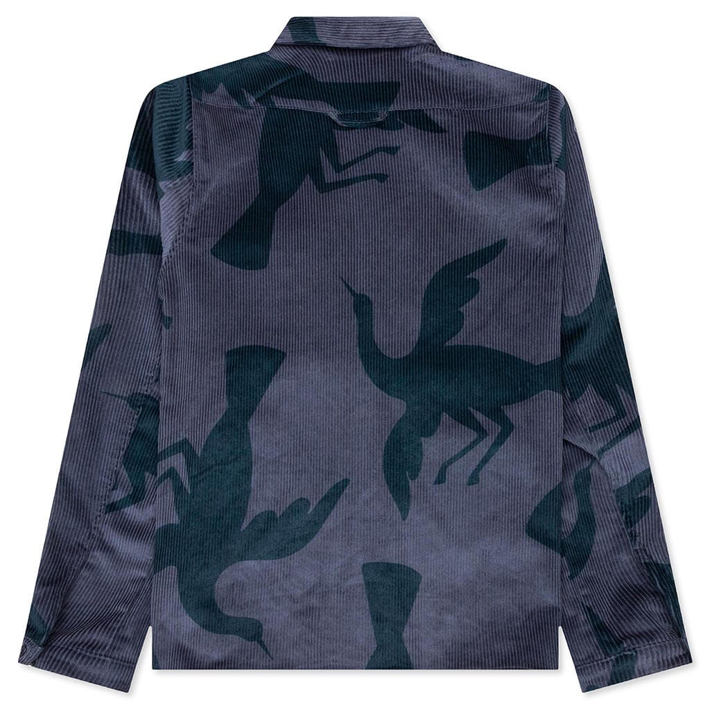 Clipped Wings Shirt Jacket Greyish Blue