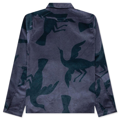 Clipped Wings Shirt Jacket Greyish Blue