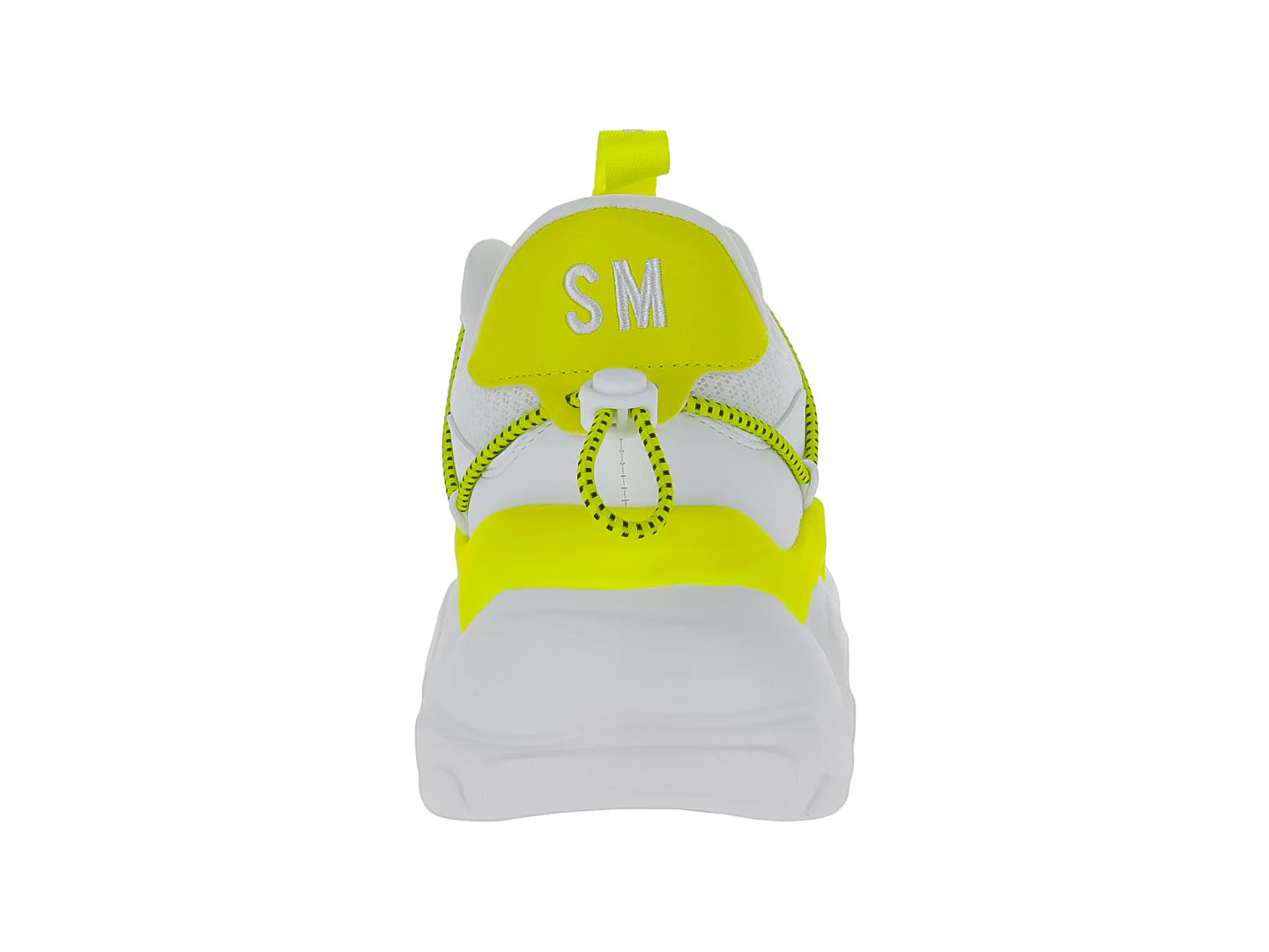 Tenis Steve Madden Specta Blanco y Amarillo Neón para Mujer