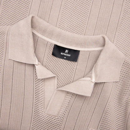 Open Stitch Polo Cashmere